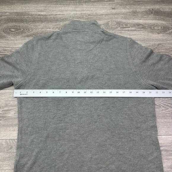 Ted Baker London 'Valerio' Quarter Zip Pullover Mens 4 Large Gray Sweater Preppy - Picture 8 of 13